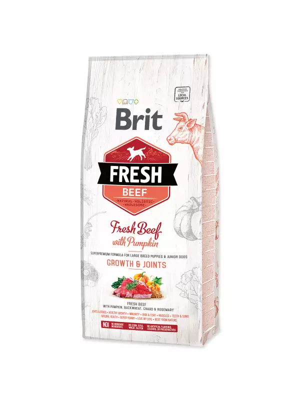 Krmivo Brit Fresh Beef with Pumpkin Puppy Large 12kg