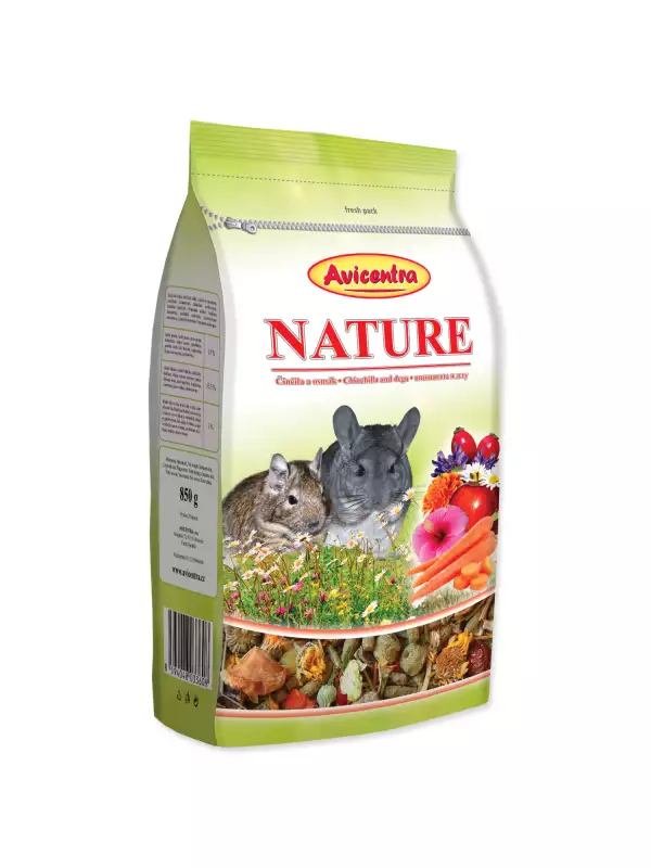 Krmivo Avicentra NATURE činčila a osmák 850g