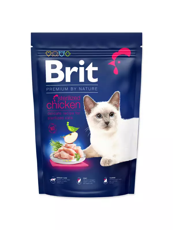 Krmivo Brit Premium by Nature Cat Sterilized Chicken 1,5kg