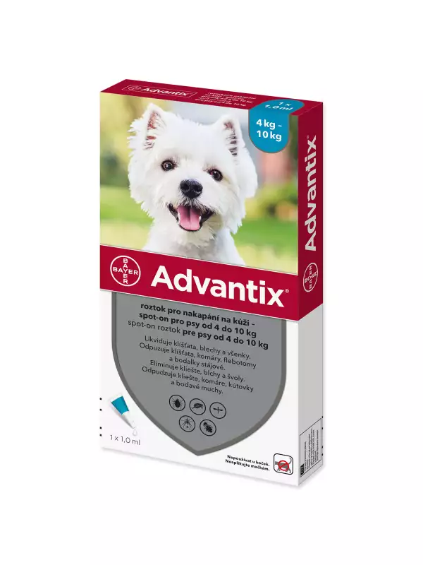 Pipeta Advantix Spot-on 1x1ml 4-10kg !