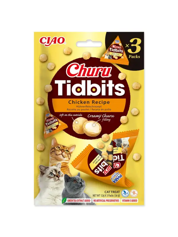 Pochoutka Churu Tidbits kuře 3x12g