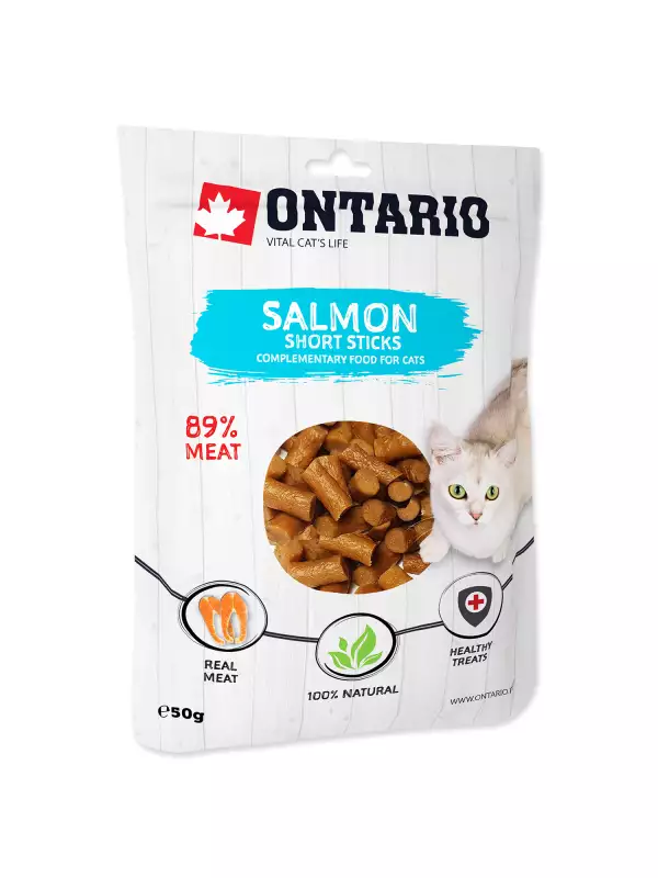 Pochoutka Ontario losos, krátké tyčinky 50g