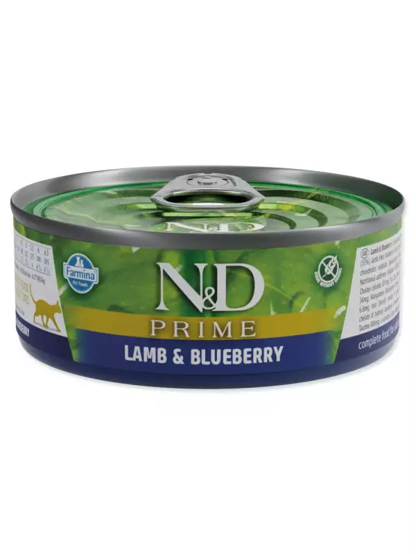 Konzerva N&D Cat Prime Lamb & Blueberry 70g