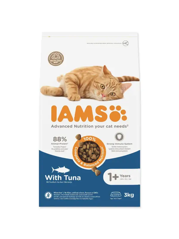 Krmivo IAMS Cat Adult Tuna 3kg