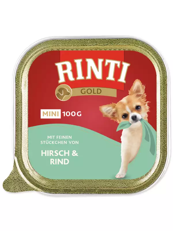 Vanička Rinti Gold Adult Mini jelen a hovězí 100g