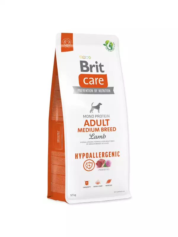 Krmivo Brit Care Dog Hypoallergenic Adult Medium Breed Lamb 12kg