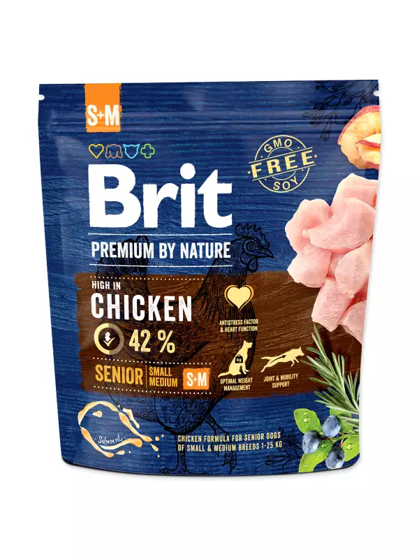 Krmivo Brit Premium by Nature Senior S+M 1kg