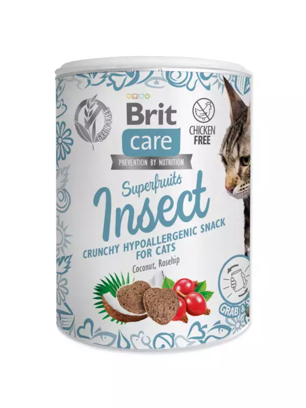 Pochoutka Brit Care Cat Snack Superfruits hmyz 100g